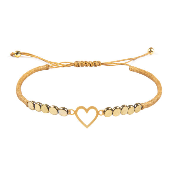 دستبند طلا دخترانه مدل قلب