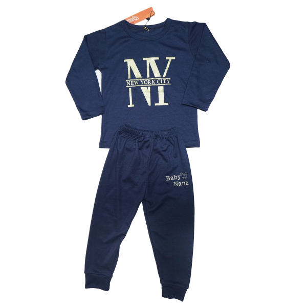 لباس اسپرت پسرانه بچه گانه - ست تی شرت و شلوار پسرانه کد M712