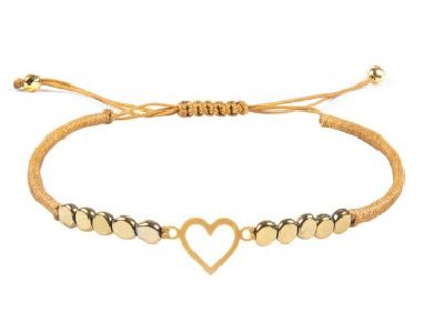 دستبند طلا دخترانه طرح قلب