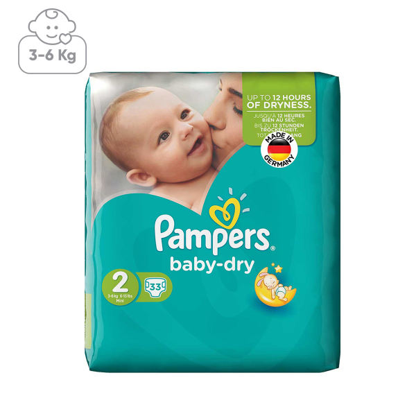 پوشک پمپرز مدل Baby Dry سایز 2 بسته 33 عددی